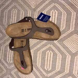 Birkenstock Taupe Thong Sandals